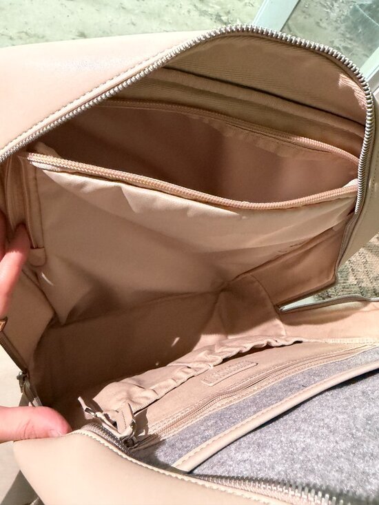 Monos Metro Backpack Ivory Vegan Leather with Folio Kit main image 13
